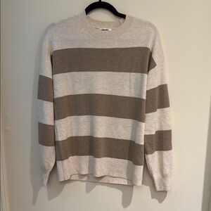 Striped Beige and Brown Sweater
